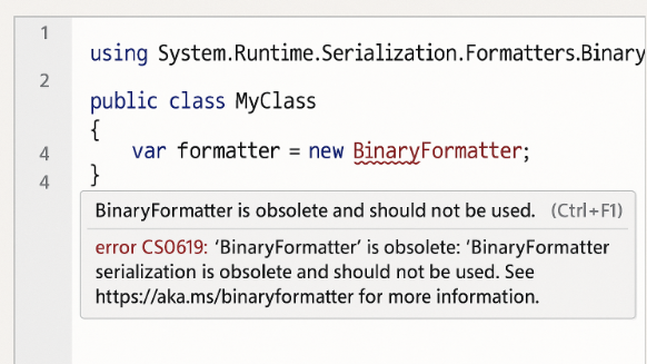 Binary-formatter-error